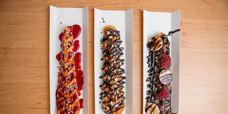 Čerstvé langoše alebo sladučké belgické waffle