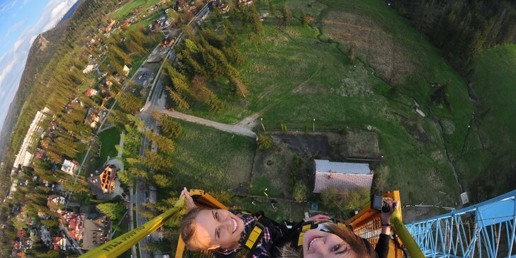 Jedinečný bungee jumping z 90 m výšky v Zakopanom