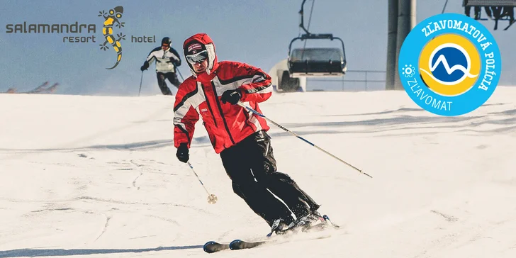 4-hodinový skipas do lyžiarskeho strediska SALAMANDRA RESORT pre deti i dospelých!