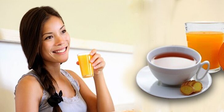 0,99 eur za 2dl čerstvej pomarančovej šťavy alebo čaj z čerstvého zázvoru s medom a citrónom. Obľúbené nápoje, ktorých chuť vás vynesie do nebies. Zľava 55%!