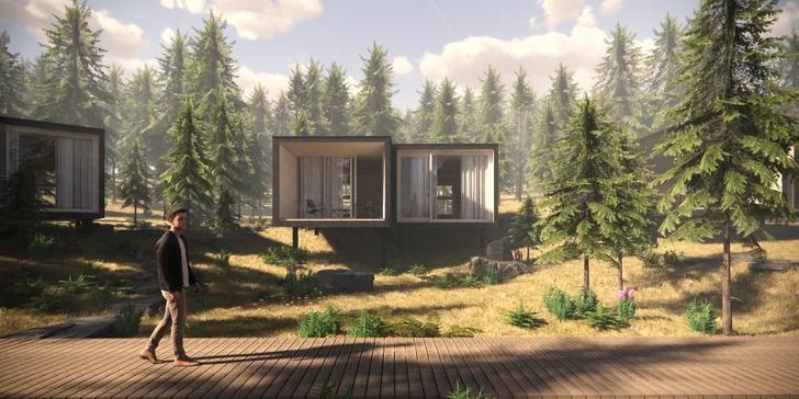 Dovolenka uprostred lesa v nových, unikátnych Bjornson Tree Houses*** s neobmedzeným exteriérovým wellness. Jedno alebo až dve deti do 10 r. zdarma!