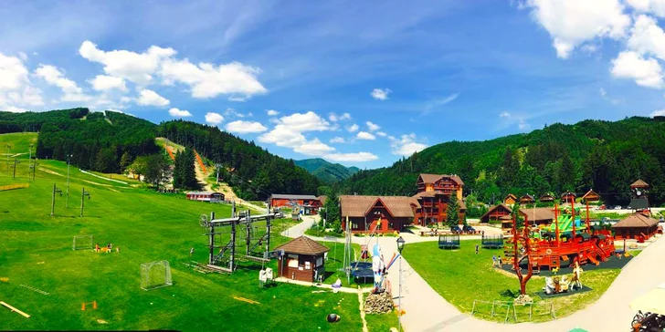 Aktívna rodinná dovolenka v nových apartmánoch Humno vo Valči s množstvom atrakcií v novom, úžasnom detskom parku YETI LAND