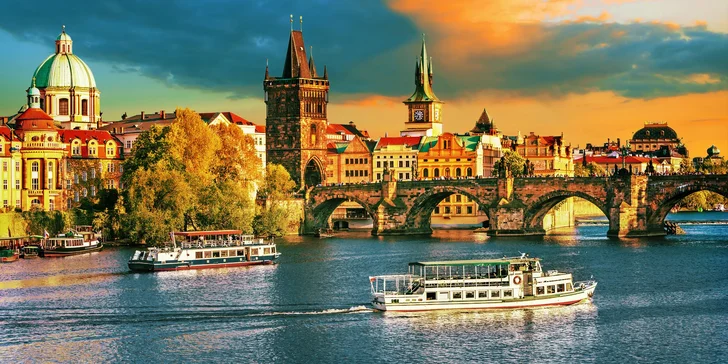 4 * pobyt v historickom centre Prahy s raňajkami aj romantickým menu v reštaurácii pri Karlovom moste
