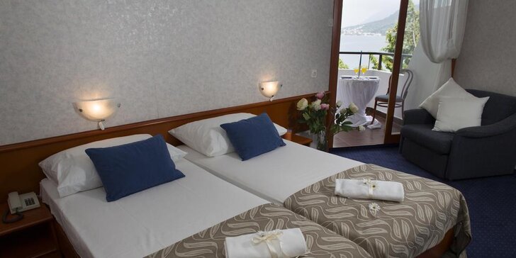 Hotel Laguna** v chorvátskom letovisku Gradac: ubytovanie pri pláži, 700 m od centra mesta