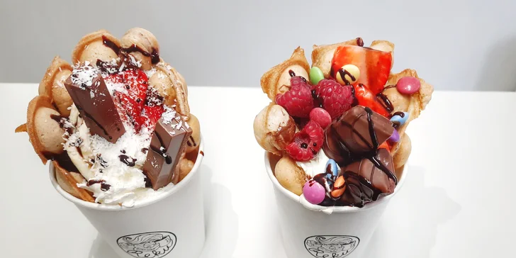 Vyskladajte si bubble waffle, waffle alebo slané či sladké palacinky