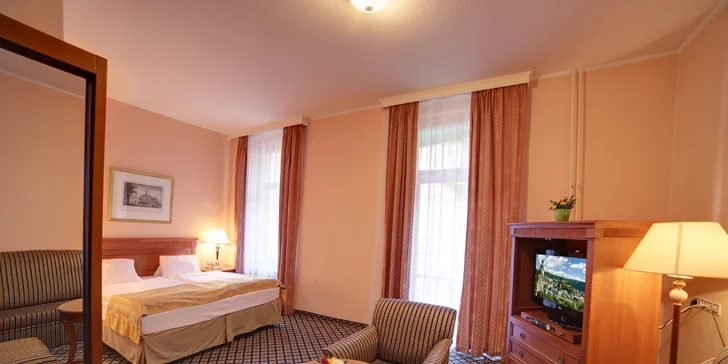 Nezabudnuteľný pobyt v Karlových Varoch: kúpeľný hotel s plnou penziou a procedúrami