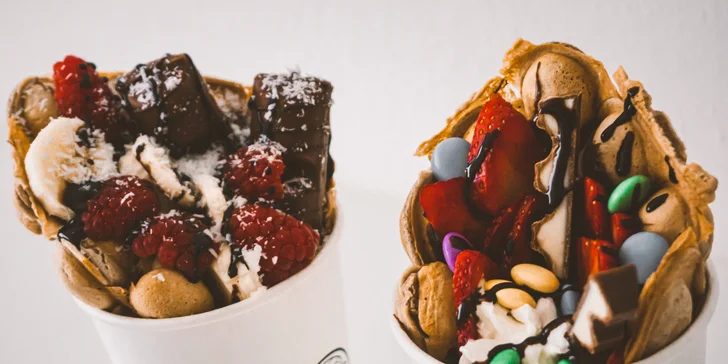 Vyskladajte si bubble waffle, waffle alebo slané či sladké palacinky