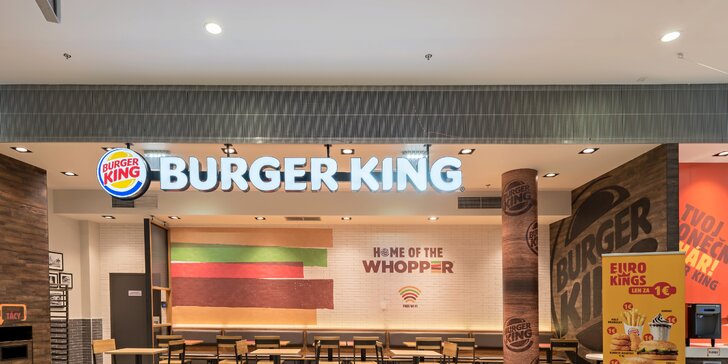 Akcia na 1 + 1 menu zdarma v Burger Kingu: Bratislava, Košice