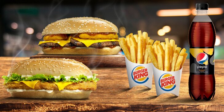 NOVINKA! Jedinečné menu pre dvoch v Burger King s exotickou Pepsi Mango