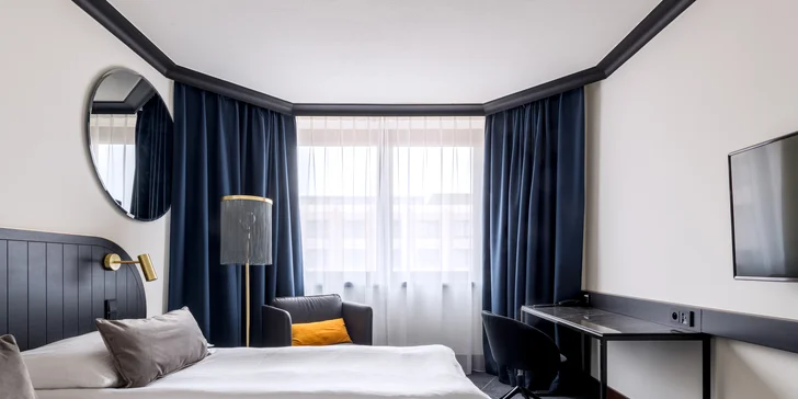 4* dizajnový hotel na dohľad od Pražského hradu: moderná izba a raňajky