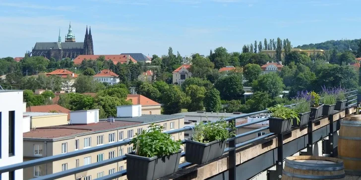 4* dizajnový hotel na dohľad od Pražského hradu: moderná izba a raňajky