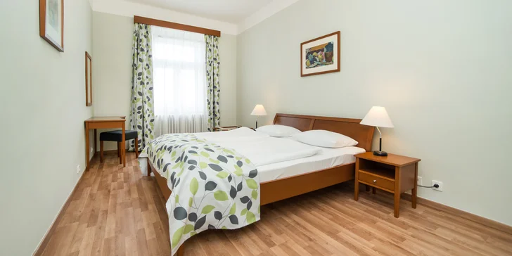 Královské Vinohrady až pre 6 osôb: moderný apartmán s kuchynkou, raňajky a vstup do sauny v cene