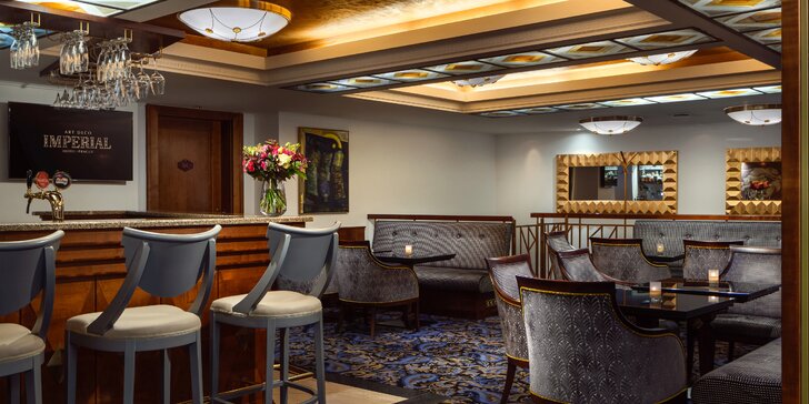 Luxusný hotel Art Deco Imperial: izba Deluxe a raňajky u Zdeňka Pohlreicha