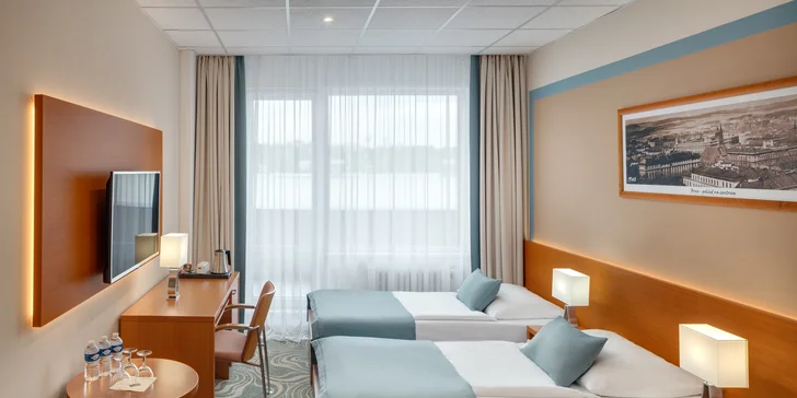 4* hotel v Brne: raňajky, večera a strešné wellness
