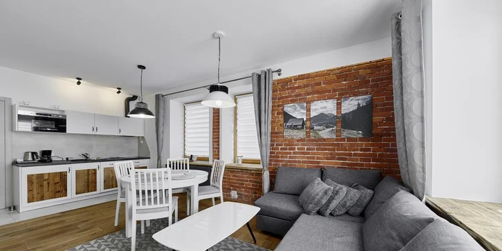 Pobyt v industriálnom apartmánovom hoteli s nádychom tradície priamo v centre mesta Zakopané