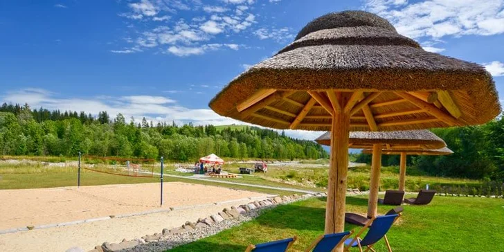 Dovolenka v Białke Tatrzańskej: neobmedzené wellness a súkromná piesočnatá pláž s výhľadom na Tatry