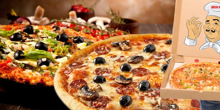 2x pizza na donášku a pizza chlebík