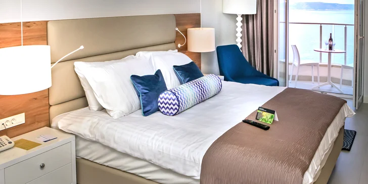 4* rezort na chorvátskom pobreží: hotel priamo pri mori, all inclusive aj vonkajší bazén