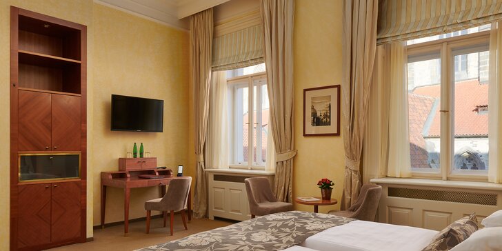 Luxusné zázemie v samotnom srdci Prahy: 5* hotel, secesné izby a bohaté bufetové raňajky