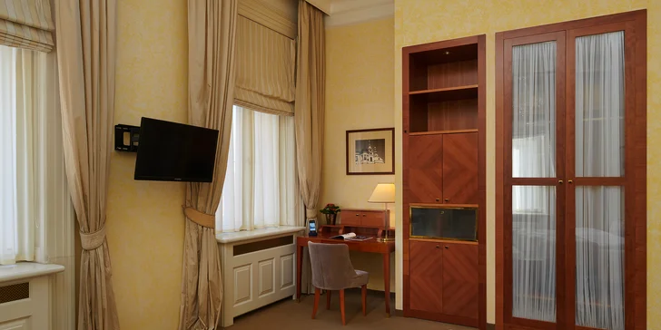 Luxusné zázemie v samotnom srdci Prahy: 5* hotel, secesné izby a bohaté bufetové raňajky