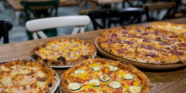 Pizza podľa vášho výberu v reštaurácii zábavného centra STEAM FACTORY