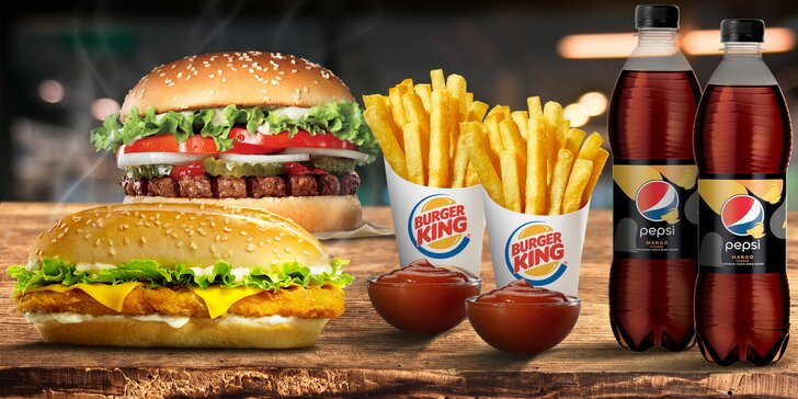 Menu pre 1 alebo 2 osoby v Burger King