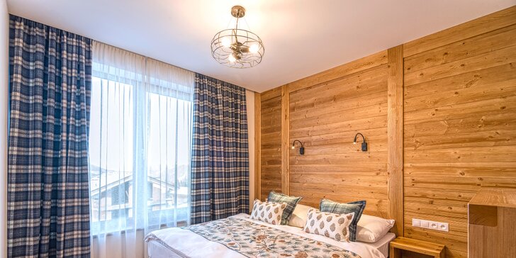 Dovolenka v horských Chaletoch v Jasnej v luxusných apartmánoch aj s vlastnou saunou a výhľadom na hrebene Nízkych Tatier