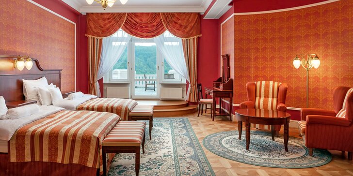 5* hotel Imperial v Karlových Varoch: luxusná polpenzia, neobmedzená wellness zóna a 3 kúpeľné procedúry