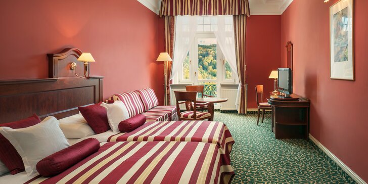 5* hotel Imperial v Karlových Varoch: luxusná polpenzia, neobmedzená wellness zóna a 3 kúpeľné procedúry