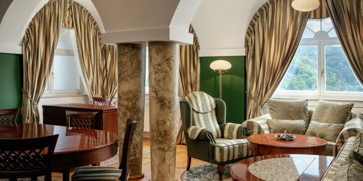 5* hotel v Karlových Varoch: polpenzia, neobmedzený wellness a 3 kúpeľné procedúry