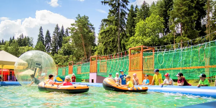 Detská zóna, aquazorbing, rodeo býk či jazda na štvorkolke v ZÁBAVNOM PARKU LIPTOV