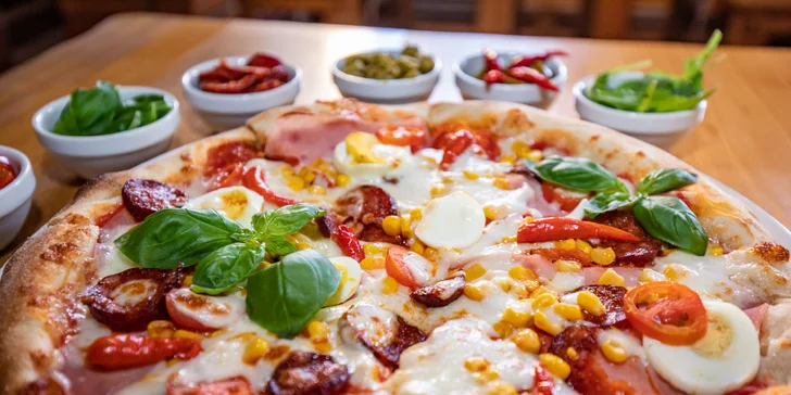 Pizza z kvalitných surovín na tenkom chrumkavom ceste