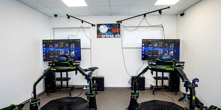 Vyskúšajte pohybový simulátor Virtuix Omni™ vo VR aréne