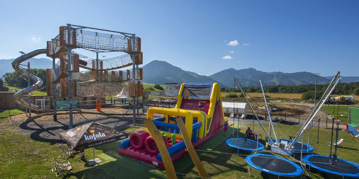 Deň plný zábavy vo FUN CENTRE na Liptove: 3D Bludisko, lezecká stena, trampolíny, bikepark, kids zóna