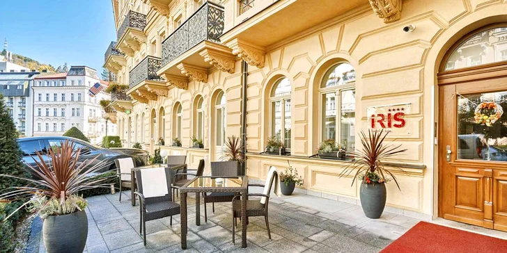 4* hotel iba 2 minúty od kolonády: raňajky alebo polpenzia, neobmedzený vstup do wellness a procedúry