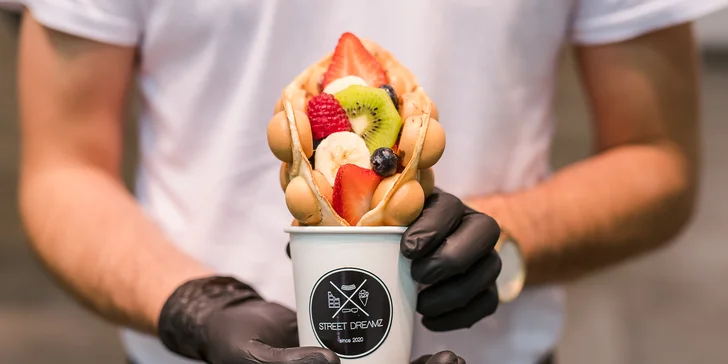 Lahodné bubble waffle alebo churros v STREET DREAMZ!