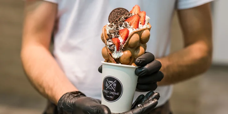 Lahodné bubble waffle alebo churros v STREET DREAMZ!