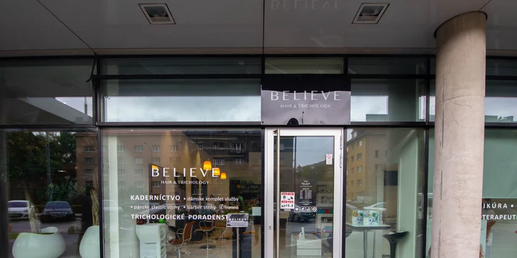 Spoločenský účes na ples, svadbu či oslavu s relaxačným ošetrením vlasov v salóne Believe