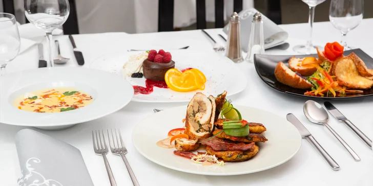 Jedinečné 3-chodové menu pre 2 osoby v Hoteli Agatka