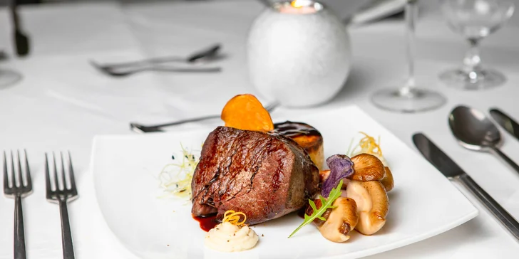 Luxusné 3-chodové alebo 4-chodové menu pre 2 osoby v Hoteli Agatka