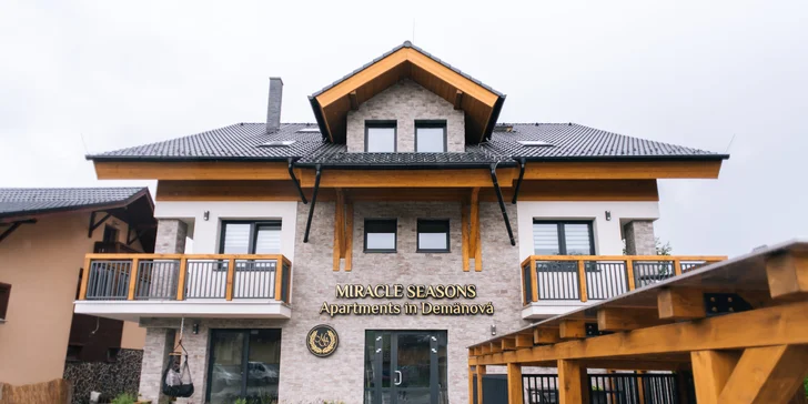 Luxusný pobyt v úplne nových apartmánoch v blízkosti Jasnej: každodenný wellness a platnosť aj na zimnú sezónu