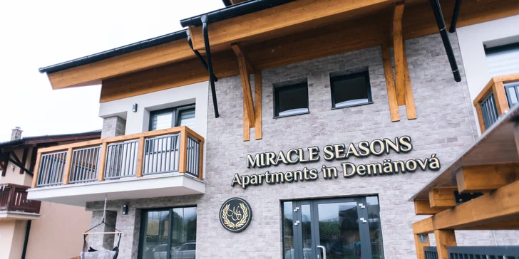 Luxusný pobyt v úplne nových apartmánoch v blízkosti Jasnej: každodenný wellness a platnosť aj na zimnú sezónu