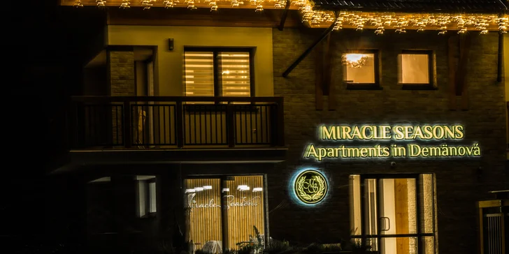 Luxusný pobyt v úplne nových apartmánoch v blízkosti Jasnej: každodenný wellness a platnosť aj na zimnú sezónu