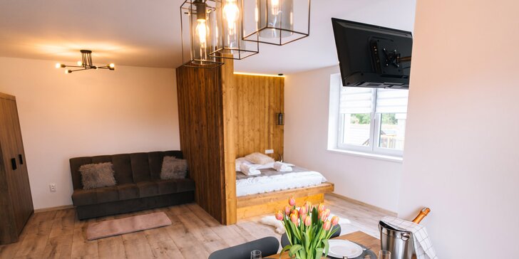 Luxusný pobyt v úplne nových apartmánoch v blízkosti Jasnej: každodenný wellness a platnosť aj na zimnú sezónu