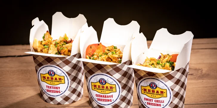 Kebab s prílohou a nápojom v Geronimo – osobný odber