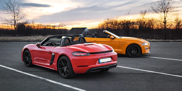 Zážitková jazda na novom PORSCHE 718 CABRIO alebo FORD MUSTANG GT 5.0 CABRIO