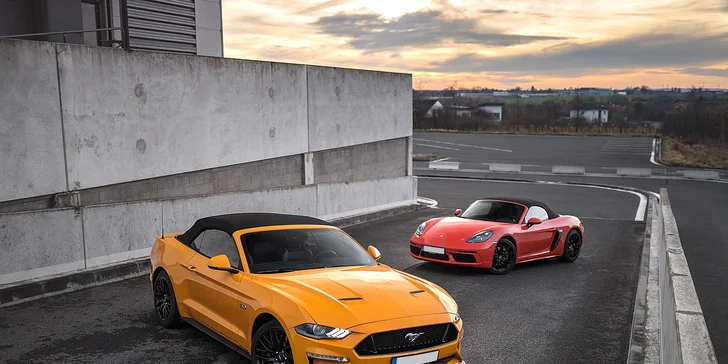 LAMBORGHINI, PORSCHE alebo FORD MUSTANG na veľkom pretekárskom okruhu v Brne alebo Moste: 1 až 5 kôl ako vodič či spolujazdec