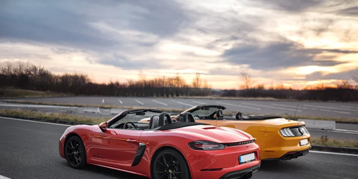 Zážitková jazda na novom PORSCHE 718 CABRIO alebo FORD MUSTANG GT 5.0 CABRIO