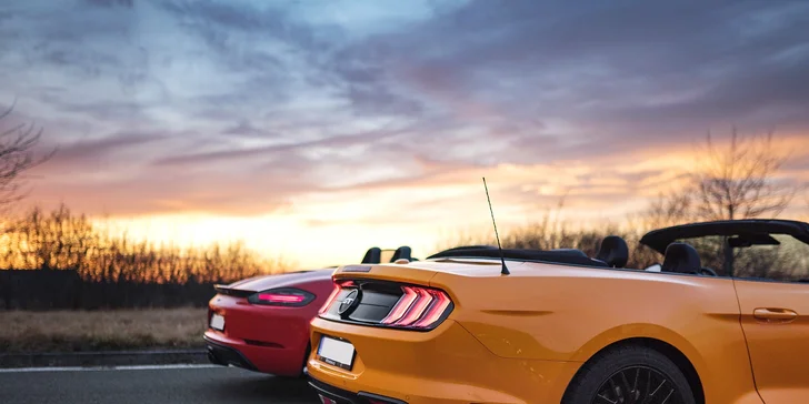 Zážitková jazda na novom PORSCHE 718 CABRIO alebo FORD MUSTANG GT 5.0 CABRIO