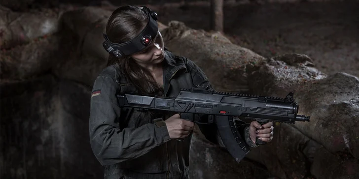 Nadupaný balíček akčnej hry lasertag!